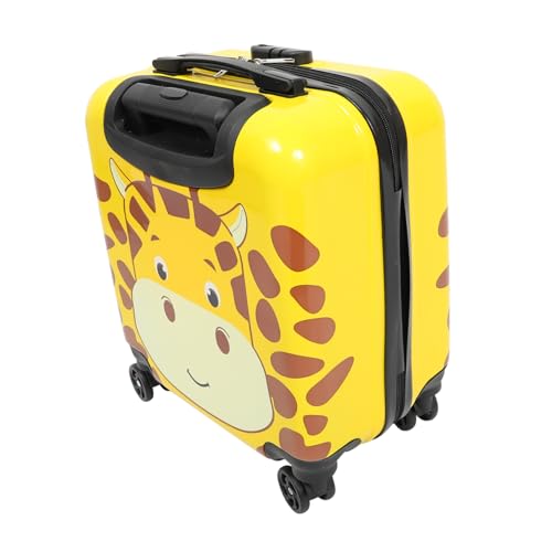 CALLARON Aluminiumlegierung Kinderkoffer mit Giraffenmuster Großer Geräumiger Rollkoffer für Schule und Reisen Robuster Teleskopgriff Leicht Langlebig für Jungen und Mädchen von CALLARON