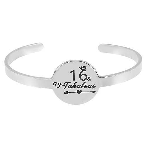 CALLARON Armreif mit Gravur für Mädchen Stilvolles Cuff Armband für Geburtstagsgeschenke und Besondere Anlässe Leicht und zu Tragen Perfektes für Jährige von CALLARON