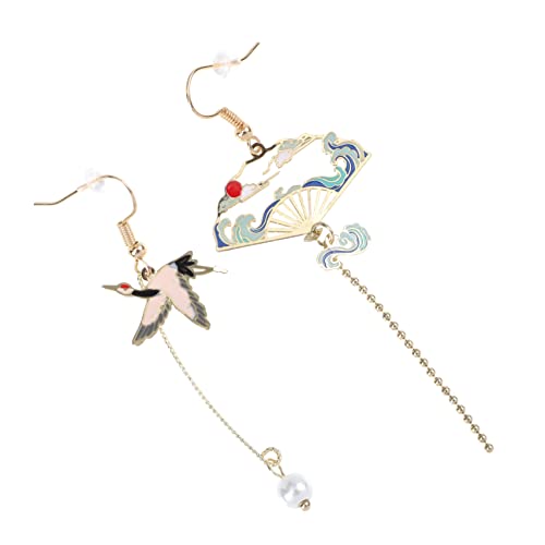 CALLARON Asymmetrische Fächer Ohrringe mit Chinesische Vintage Ohrhänger Quaste Glückssymbol für Frühlingsfest und Festliche Anlässe CALLARON Asymmetrische Fächer Ohrringe mit Chinesische Vintage Ohrhänger Quaste Glückssymbol für Frühlingsfest und Festliche Anlässe von CALLARON