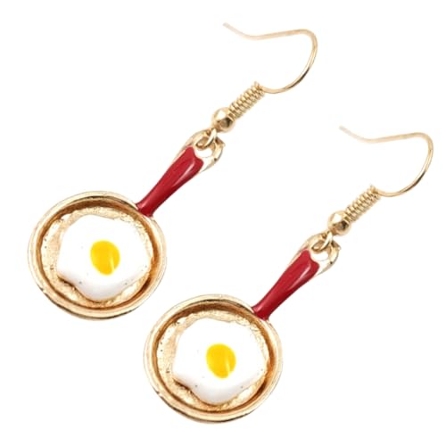 CALLARON Asymmetrische Rote Ohrstecker im Spatula Design Leichte Kleine Ohrringe mit Charakteristischer Form Modisches Accessoire für Frauen und Studenten Langlebig und Originell von CALLARON