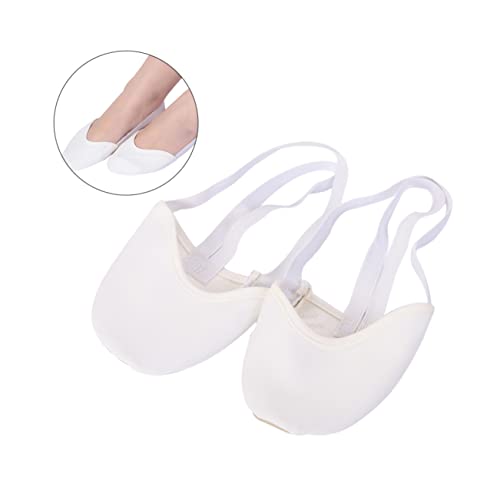 CALLARON Atmungsaktive Ballettschuhe Halbsohle Damen und Mädchen rutschfeste Tanzsocken für Yoga Belly Dance Indoor Weiß von CALLARON