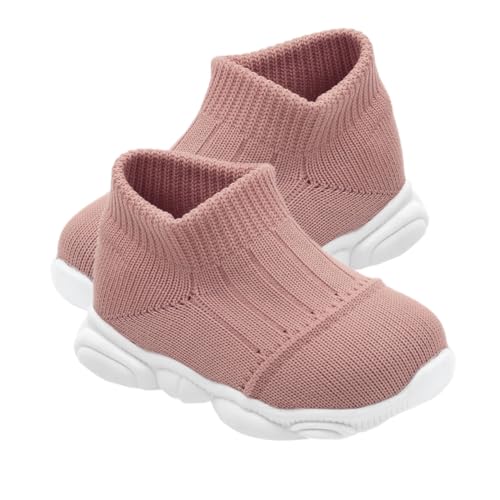 CALLARON Atmungsaktive Schuhe mit Rutsch Sohle Leichte Prewalker Schuhe in Hautrosa Weiche Mesh Lauflernschuhe für Kleinkinder und Sicher von CALLARON