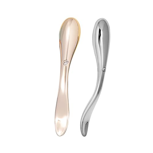 CALLARON Augencreme Massagegerät Für Mädchen 2 Stück Gold Und Silber Einfach Zu Bedienen Fördert Die Durchblutung Hautpflege Für Frauen Gesichtscreme Applikator von CALLARON