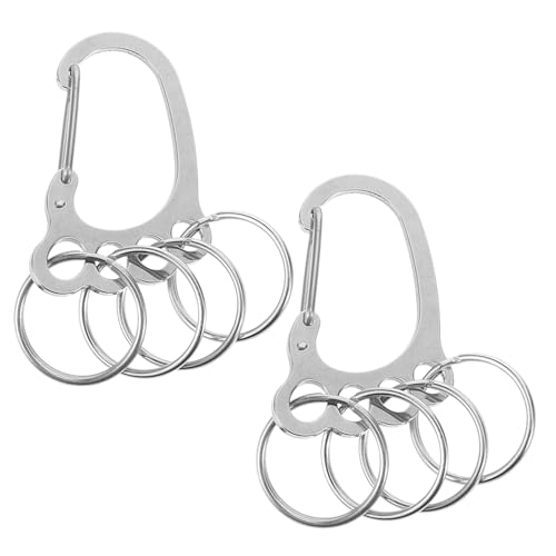 CALLARON 2stücke Pack Schlüsselanhänger Mit Schlüsselclip Für Gürtel Schlüsselorganizer Schlüsselring Karabiner-clip Auto-schlüsselanhänger Hüftgurt-schlüsselträger von CALLARON
