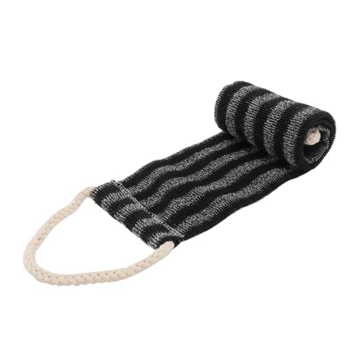 CALLARON Badeschrubbertuch Für Körperreinigung Gestreiftes Badetuch Mit Aufhängeseil Sanfte Hautmassage Geeignet Für Arme Beine Brust Rücken Hochwertiges Hautverträgliches Material von CALLARON