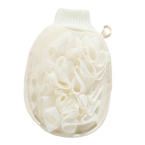 CALLARON Badetuch Schrubben Waschen Handschuhe Für Ein Tiefes Hautpeeling Peeling-handschuh Peelingfäustlinge Zum Schrubbhandschuh Peeling-badehandschuh Peeling-fäustlinge Flachs von CALLARON