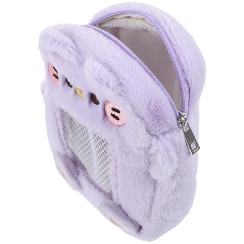 CALLARON Kawaii Kleine Münzgeldbörse Mit Schlüsselanhänger Plüsch Bär Transparentes Kartenetui Mit Reißverschluss Für Mädchen Und Studenten Multifunktionales Pouch Für Karten von CALLARON