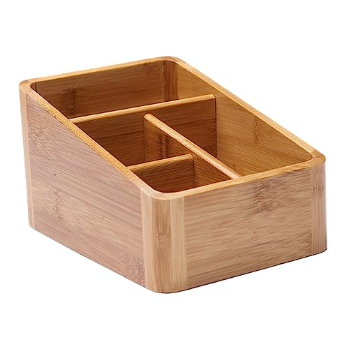 CALLARON Bambus Aufbewahrungsbox Für Kosmetika Desktop Storage Box Mit Unterteilung Make-up Organizer Aus Bambusmaterial Für Ordnung von CALLARON