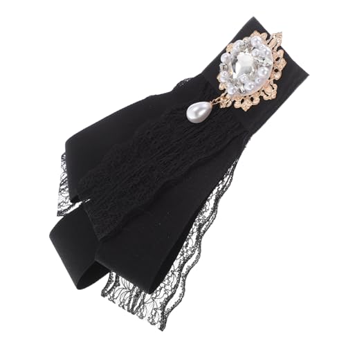 CALLARON Barock Brosche Schleife mit Strass Kunstperle Spitzen Bowknot Schmuck Vielseitige Anstecknadel für Kleidung Taschen und Haarschmuck Elegantes Accessoire für Damen von CALLARON