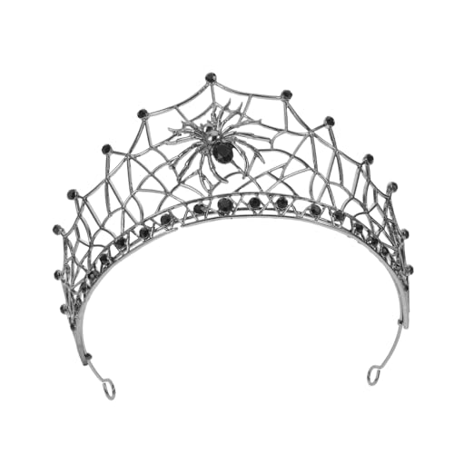 CALLARON Barocke Spider Web Haarreif Krone aus Langlebiger Legierung Leichter Gothic Brautschmuck für Halloween Braut Cosplay und Festliche Anlässe Komfortables Accessoire von CALLARON