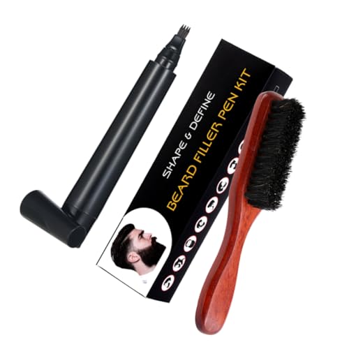 CALLARON Bartfüllstift Und Pinsel Für Männer Bartstift Und Bartbürste Kompakt Und Praktisch Für Salon Oder Heimgebrauch Langlebig Und Leicht in Anwendung von CALLARON