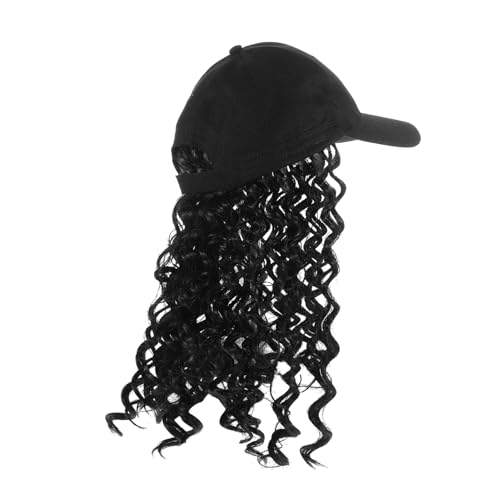 CALLARON Baseballmütze Mit Angenähten Lockigen Perückenhaaren Für Damen Natürlich Wirkende Inspirierte Locken Atmungsaktives Material Für Komfort Für Tägliche Outfits von CALLARON