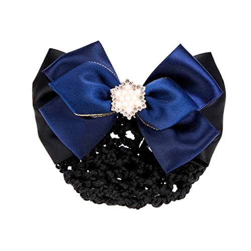 CALLARON Bowknot Haarknoten Cover Mit Perlen Professionelles Haarnetz Für Damen Haaraccessoire Für Anlässe Und Alltag Vielseitig Einsetzbar Satinähnlichem Material von CALLARON