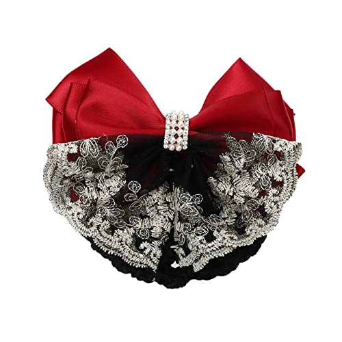 CALLARON Haarknoten-abdeckclip Mit Netz Für Frauen Bowknot-dekor Haar-clip-barrette Vielseitig Einsetzbar Für Verschiedene Anlässe von CALLARON