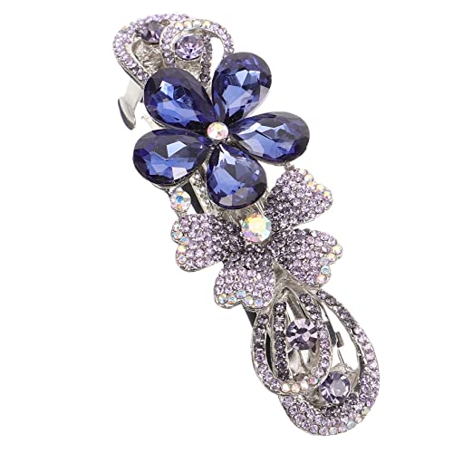 CALLARON Blumen Haarnadel Mit Strasssteinen Haarspange Haarspange Für Damen Glitzernd Haarschmucksteine Federn Haarschmuck Haarstyling Accessoires Für Haarnadeldekorationen von CALLARON
