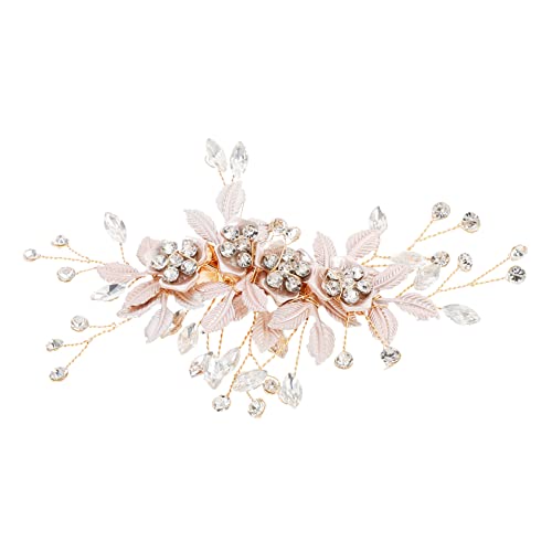 CALLARON Blumen-haarspange Aus Glitzer Mit Eleganten Blättern Hochzeitsaccessoire Für Damen Und Mädchen Für Brautfrisuren Und Besondere Anlässe Strapazierfähig Und Einfach von CALLARON