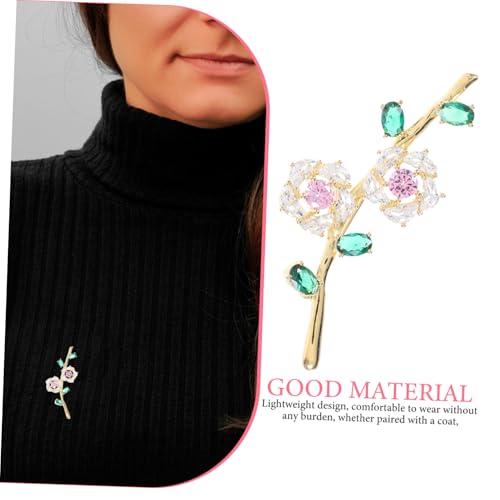 CALLARON Blumenbrosche Damen Elegant Leicht zu Tragen Anstecknadel für Pullover Mantel Schal Symbolische Pflaumenblüte für Stil und Resilienz Geschenkidee für Frauen bei Festlichkeiten von CALLARON