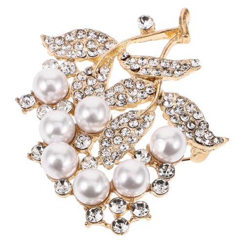 CALLARON Blumenbrosche mit Strass und Kunstperlen für Frauen Anstecknadel für Kleidung Schals und Hüte Perfektes Accessoire für Hochzeiten und Festliche Anlässe von CALLARON