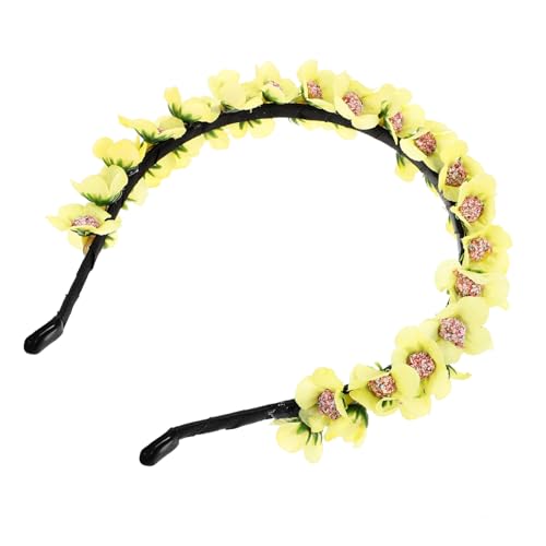 CALLARON Blumenkranz Haarband Für Braut Und Brautjungfern Doppelseitiges Realistisch Aussehendes Haaraccessoire Mit Zarten Stoffblumen Für Hochzeiten Strandpartys Und Festliche Anlässe von CALLARON