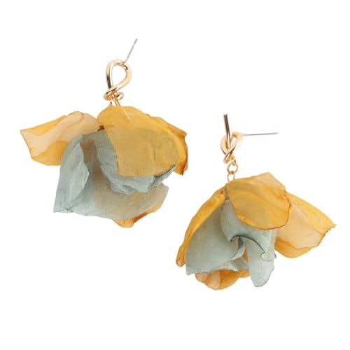 CALLARON Blumenohrringe für Damen Vintage Stil mit Schleifen Design Einzigartige Ohrringe für Besondere Anlässe für Party und Alltag Modischer Schmuck Ginger Light Grey von CALLARON