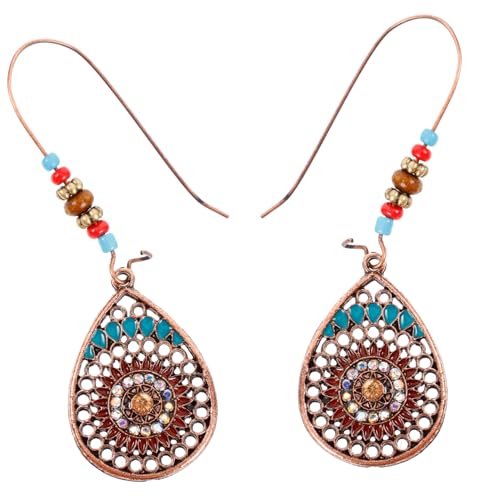 CALLARON Blumenohrringe in Wassertropfenform Ausgehöhlte Folk-stil Ohrschmuck Mit Feiner Verarbeitung Und Liebe Zum Detail Für Alltag Und Partys CALLARON Blumenohrringe in Wassertropfenform Ausgehöhlte Folk-stil Ohrschmuck Mit Feiner Verarbeitung Und Liebe Zum Detail Für Alltag Und Partys von CALLARON
