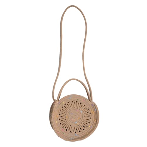 CALLARON Boho Crossbody Umhängetasche Damen Mini Schultertasche aus Baumwollseil Geflochtene Sommer Sling Bag Vielseitige Strand Alltagstasche mit Elegantem Muster und Umweltfreundlichem von CALLARON