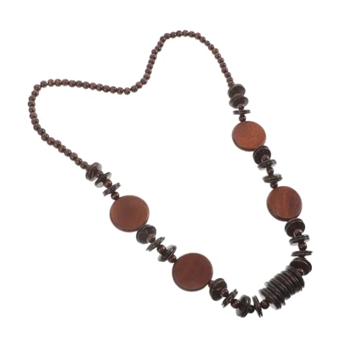 CALLARON Boho Lange Halskette Damen Ethnisch Kokosnuss Perlen Chunky Modeschmuck Leicht Für Sommerpartys Strand Vintage Stil von CALLARON
