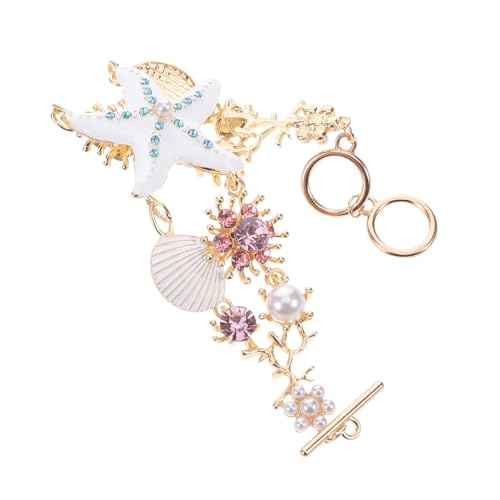 CALLARON Muschelarmband Mit Ozeanwellenarmband Und Bunter Perlen Muschelanhänger Und Boho-charm Für Damen Strandurlaubsstil Metallperlenarmband CALLARON Muschelarmband Mit Ozeanwellenarmband Und Bunter Perlen Muschelanhänger Und Boho-charm Für Damen Strandurlaubsstil Metallperlenarmband von CALLARON