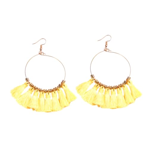 CALLARON 1paare Vintage Quastenohrringe Für Damen Boho Ohrhänger Mit Langem Quasten-design Ohrschmuck Aus Langlebigem Material Stilvolle Ohrringe Für Frauen Und Mädchen von CALLARON