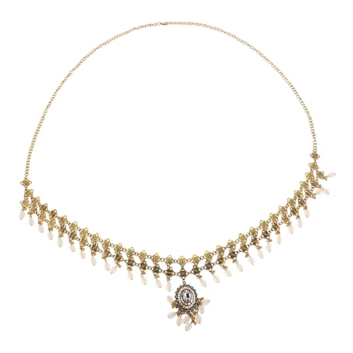 CALLARON Boho Tassel Waist Chain Belt mit Funkelnden Strass-steinen Leichte Geometrische Ethno Bauchkette Retro Exotischer Schmuck für Festival Tanzmode Lang und Komfortabel von CALLARON