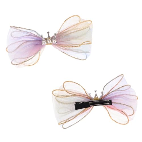 CALLARON Bow Hairband Mit Perlenkrone Süßer Haarclip Für Mädchen Geeignet Für Ab Jahren Handgemacht Farbverlaufendem Netz Perfektes Haaraccessoire Für Besondere Anlässe Oder Alltag von CALLARON