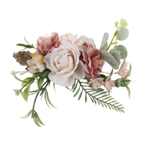 CALLARON Braut Feder Haarspange Weiß Hochzeit Haarschmuck Elegant Strass Verzierung Haarkamm Accessoire für Braut Damen Mädchen von CALLARON