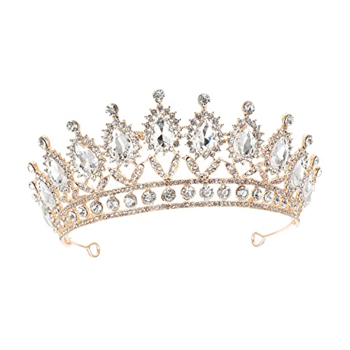 CALLARON Braut Tiara Haarschmuck mit Strasssteinen Luxuriöses Damen Accessoire für Hochzeit Abschlussball Festliche Anlässe Langlebiges Legierungsmaterial Perfektes von CALLARON