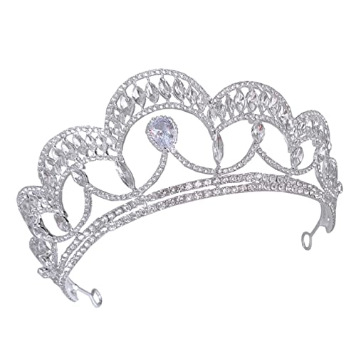 CALLARON Braut Tiara Krone Haarschmuck für Hochzeiten Kristallkrone für Perfektes Stirnband für Feste Geburtstagsfeiern Fotoshootings und Kostümpartys von CALLARON