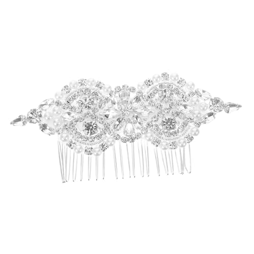 CALLARON Brautschmuck Haarkamm mit Perlen und Strasssteinen Haardekoration für Hochzeiten und Festliche Anlässe Handgefertigter Haarschmuck für Frauen von CALLARON