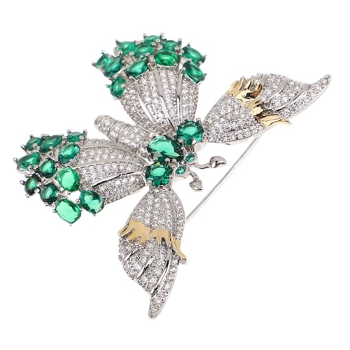 CALLARON Brosche mit Bunten Zirkonen Stilvolles Accessoire für Kleider und Pullover für Formelle Anlässe und Alltägliche Outfits von CALLARON