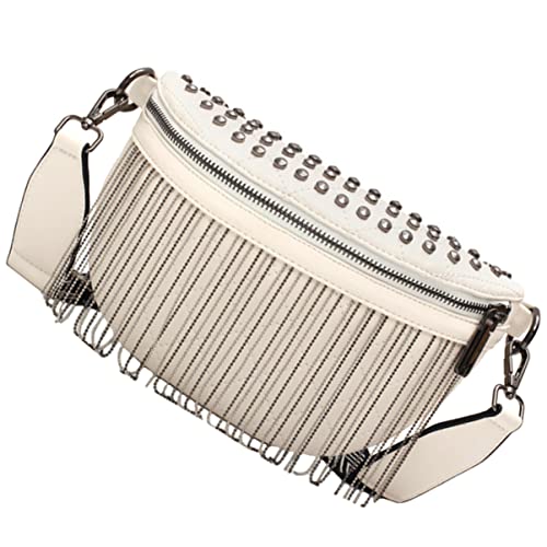 CALLARON Brusttasche Für Damen Mit Nieten Umhängetasche Schlichtes Design Großes Fassungsvermögen Für Karten Bargeld Und Kleine Gegenstände von CALLARON