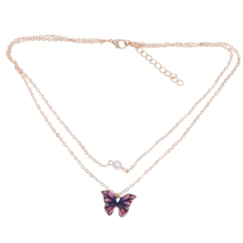 CALLARON Bunte Schmetterling Halskette und Ohrringe für Damen Einzigartiges Design für Partys und Hochzeiten Gold von CALLARON