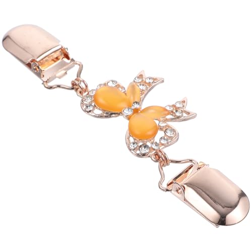 CALLARON Cardigan-Clip mit Schleife für Frauen Schal frauen schnallen Gamaschen Tank haar spangen haarclips damen pullover Pullover-Clips aus Metall Frauen kleiden Clip Legierung Rose Gold von CALLARON