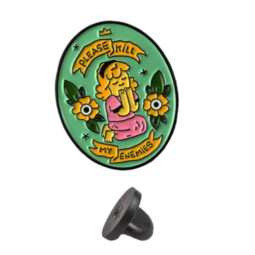 CALLARON Cartoon Mädchen Brosche Emaille Vielseitige Accessoire für Feministische Partys Feiern und Alltagsmode Elegantes Design für Damen und Mädchen von CALLARON