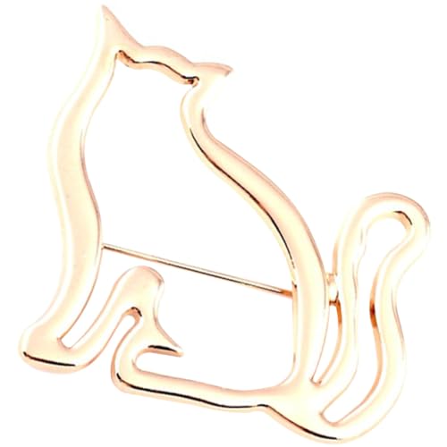 CALLARON Cat Brooch Anstecknadel aus Langlebiger Legierung Hohles Design Niedliche Katzenform Modische Kleidung Dekoration für Damen Jacken Taschen Schals Geschenk für Besondere Anlässe von CALLARON
