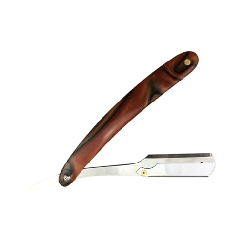 CALLARON Chic Metall Rasiermesser für Herren Vintage Klapp Rasierer für Friseure zum Rasieren von Bart Konturen und Feinem Haar Sicher und Tragbar für Salon und Unterwegs von CALLARON