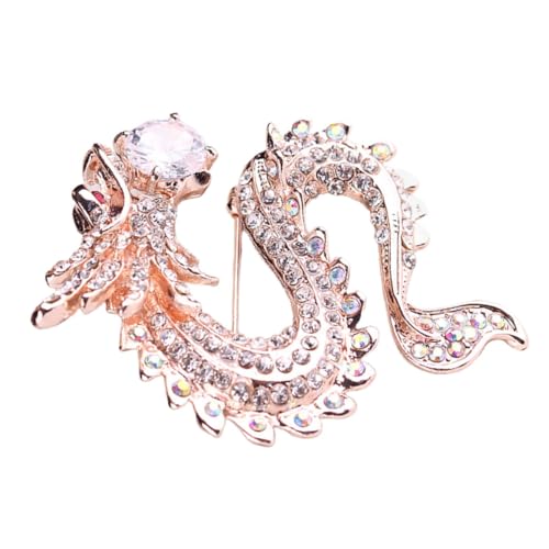 CALLARON Chinesischer Drache Brosche für Damen Metall Anstecknadel im Chinesischen Stil Geeignet für Kleidungsstücke Jacken und Schals Perfektes zu Anlässen Wie Valentinstag und von CALLARON