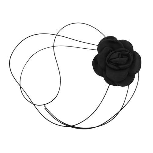 CALLARON Choker Halskette Hochwertigem Stoff Verstellbare Blumen Halskette für Frauen für Hochzeiten und Partys Eleganter Modeschmuck für von CALLARON