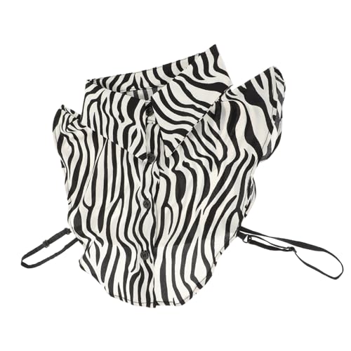 CALLARON Falsche Kragen Für Damen Abnehmbar Baumwolle Fake Hemdkragen Mit Zebra Muster Passend Für Verschiedene Anlässe von CALLARON