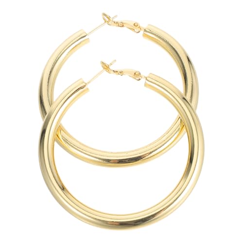 CALLARON Chunky Creolen Ohrringe Goldfarben Damen Leicht Modern Robust Minimalistisch Vielseitig für Alltag Hochzeit Abschlussball von CALLARON