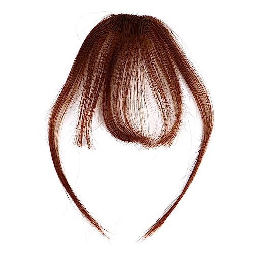 CALLARON Clip in Haarfransen Echthaar Extensions für Damen Ultra Dünne Luftige Luftfransen in Einfach Anzubringen für Haarschnitt Atmungsaktiv und Bequem von CALLARON