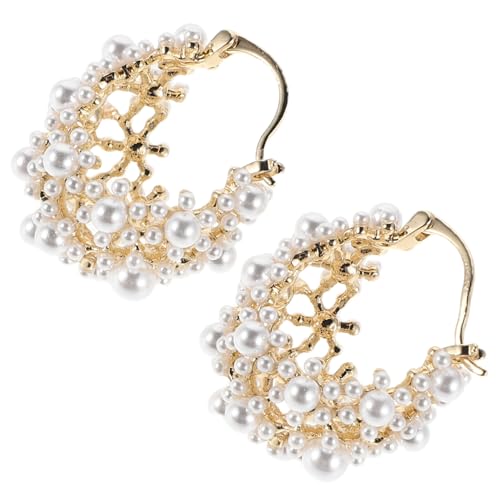 CALLARON Creolen Mit Perlenanhänger Im Vintage-stil Modische Ohrringe Für Damen Aus Leichtem Material Elegant Für Alltag Und Besondere Anlässe von CALLARON