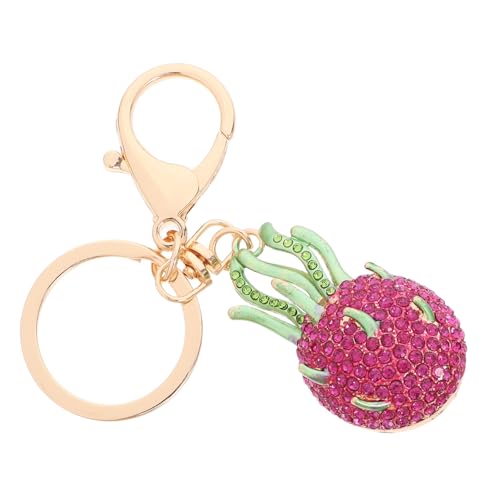 CALLARON Cute Dragon Fruit Schlüsselanhänger Mit Funkelnden Strasssteinen Multifunktionaler Taschenanhänger Für Frauen Einzigartiges Design Für Handtaschen Und Rucksäcke Kreatives von CALLARON
