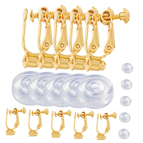 CALLARON DIY Ohrclip Teilig Schmerzfreie U Förmige Ohrclip Converter mit Rundpads Leichte Langlebige für Damen zum Ohrringe Selbermachen und Schmuckherstellung von CALLARON